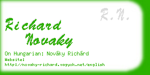 richard novaky business card